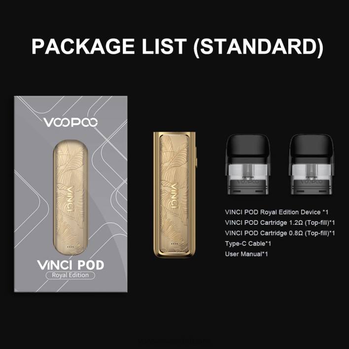 VOOPOO VINCI POD кралско издание - VOOPOO Sofia златен лист 8FHR343